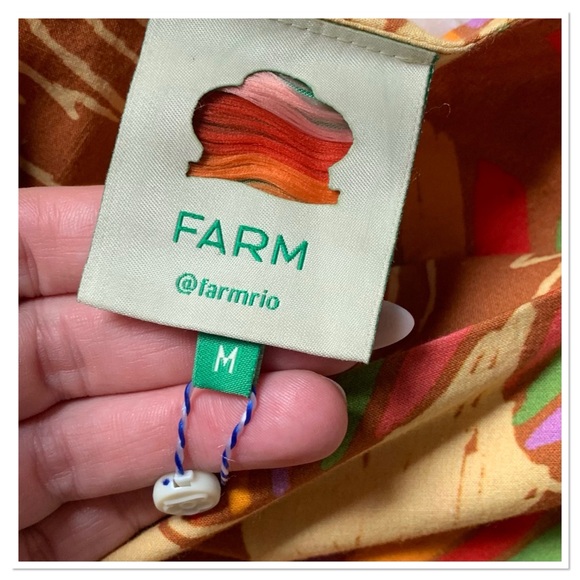 NWT Farm Rio Mixed Color Birds Balls Maxi Dress Red Multicolor Medium - Picture 11 of 15